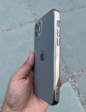 Load image into Gallery viewer, Titanium Grey Electroplated Chrome Glass Lense Case For Apple Iphone 12 Pro
