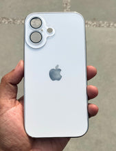 Load image into Gallery viewer, White Electroplated Chrome Glass Lense Case For Apple Iphone 16 Plus
