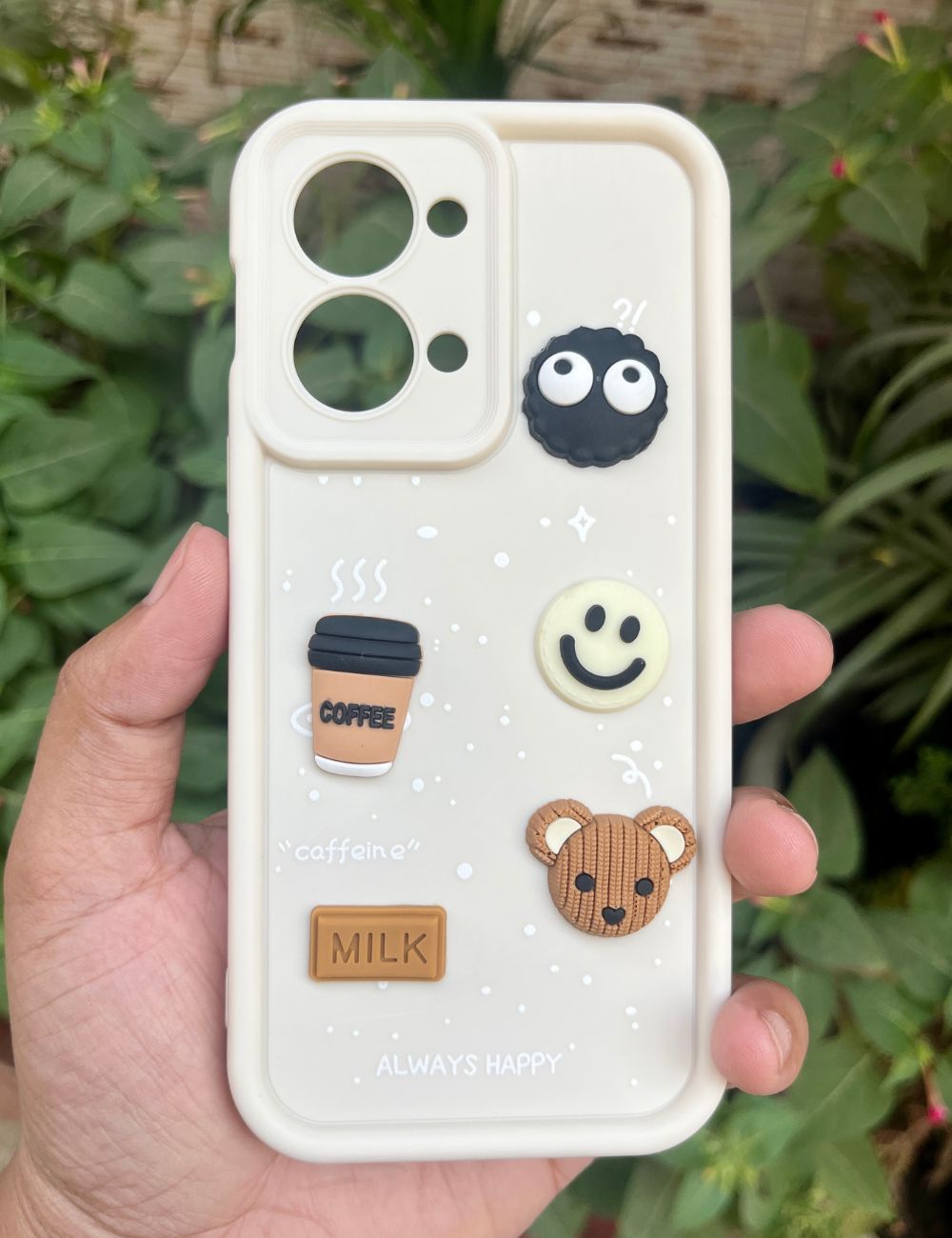 White Coffee Silicone Designer Case For Oneplus Nord 2T