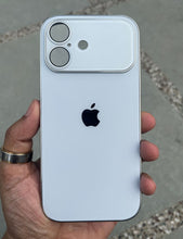 Load image into Gallery viewer, White Electroplated Chrome Glass Lense Case For Apple Iphone 17
