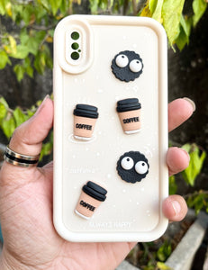 White Coffee Silicone Designer Case For Apple Iphone X/XS