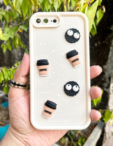 White Coffee Silicone Designer Case For Apple Iphone 7Plus/8Plus