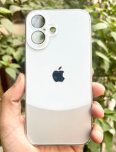 Load image into Gallery viewer, White Leather 2in1 Glass Lense Case For Apple Iphone 16 Plus
