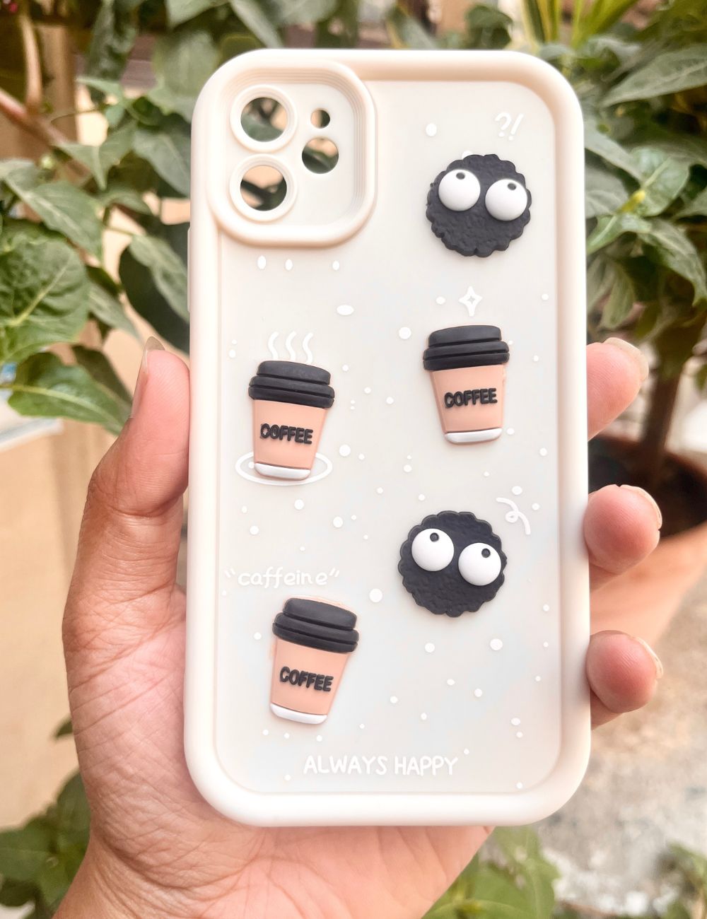 White Coffee Silicone Designer Case For Apple Iphone 11