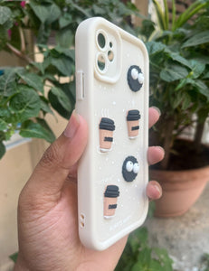 White Coffee Silicone Designer Case For Apple Iphone 11