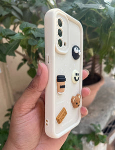 White Coffee Silicone Designer Case For Oneplus Nord CE