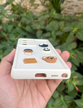 Load image into Gallery viewer, White Coffee Silicone Designer Case For Samsung Galaxy S24 Ultra

