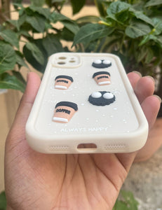 White Coffee Silicone Designer Case For Apple Iphone 11