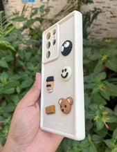 Load image into Gallery viewer, White Coffee Silicone Designer Case For Samsung Galaxy S24 Ultra

