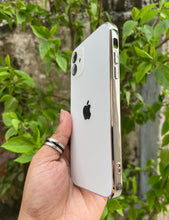 Load image into Gallery viewer, White Electroplated Chrome Glass Lense Case For Apple Iphone 12
