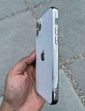 Load image into Gallery viewer, White Electroplated Chrome Glass Lense Case For Apple Iphone 12 Pro
