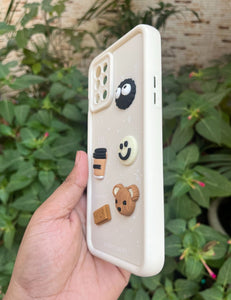 White Coffee Silicone Designer Case For Oneplus 8T/9R