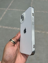 Load image into Gallery viewer, White Electroplated Chrome Glass Lense Case For Apple Iphone 14 Plus
