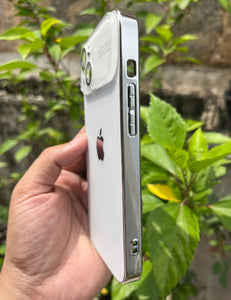 White Auto Focus Luxury Design Case For Apple Iphone 15 Plus