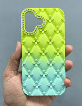 Load image into Gallery viewer, Ombre Yellow Green Diamond Flower Case For Apple Iphone 16
