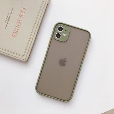 Army Green Camera Protector Smoke case for Apple Iphone 11