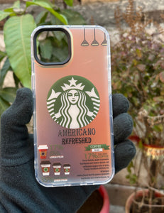 Americano Refreshed Starbucks Reflective premium case for Apple Iphone 13