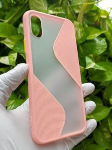 Peach Flash Grip Silicone case For Apple iphone X/XS