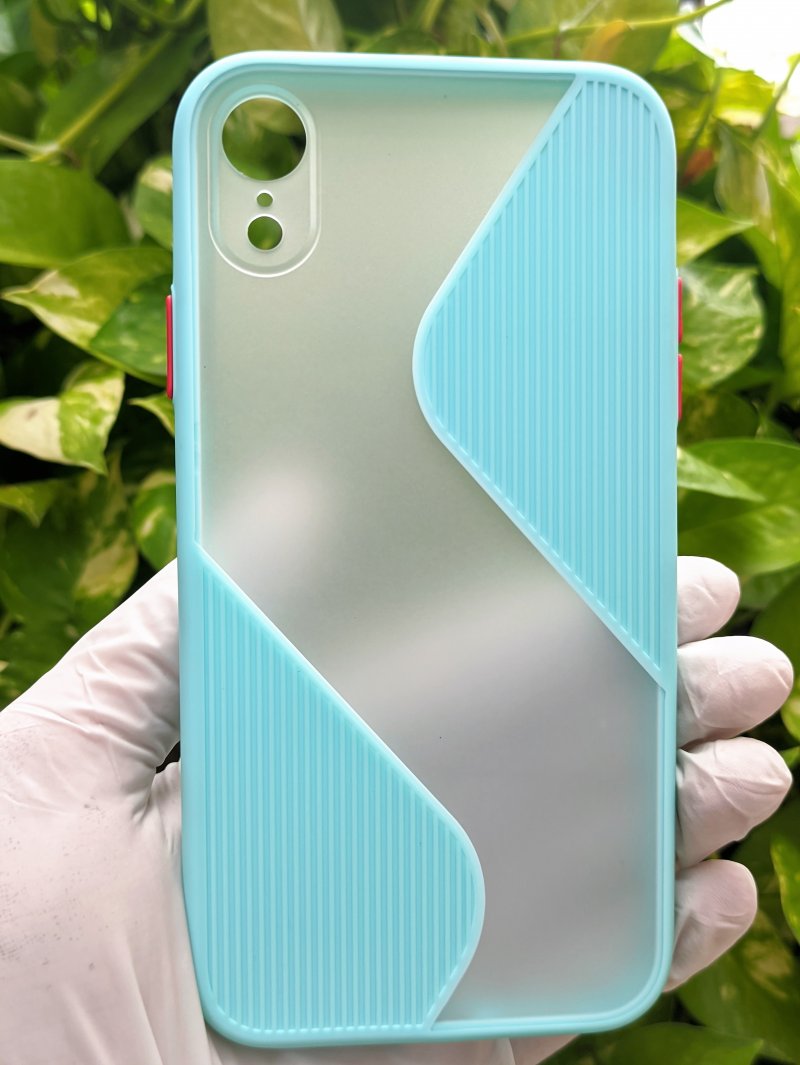 Sea Blue Flash Grip Silicone case For Apple iphone XR