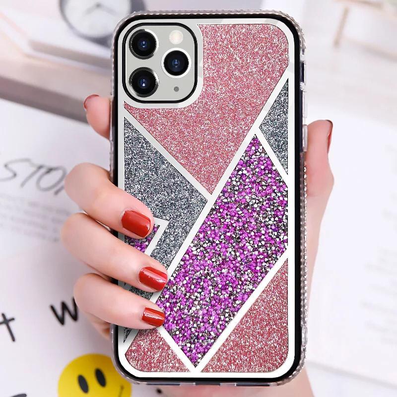 Pink Zig Zag Diamond Luxury case for Apple Iphone X/XS