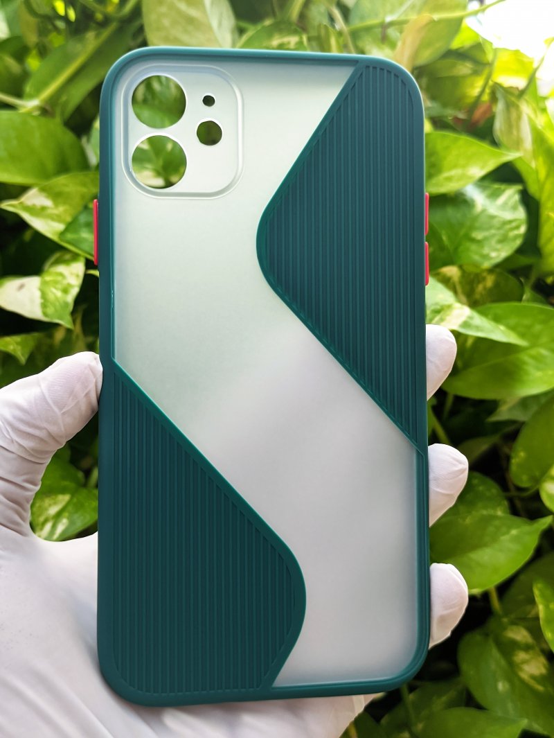 Green Flash Grip Silicone case For Apple iphone 11