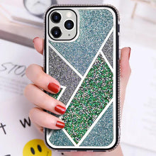Load image into Gallery viewer, Green Zig Zag Diamond Luxury case for Apple Iphone XR
