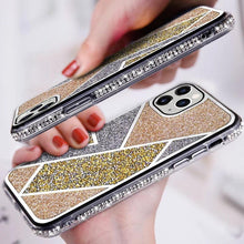 Load image into Gallery viewer, Green Zig Zag Diamond Luxury case for Apple Iphone XR
