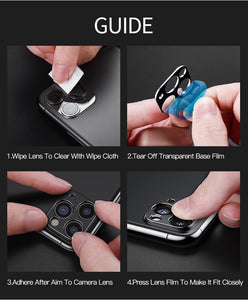 Silver Alloy Camera Lens Protector for Apple Iphone 11 pro