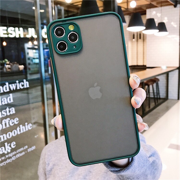 Dark Green Camera Protector Smoke case for Apple Iphone 11 pro