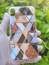 Load image into Gallery viewer, Golden Geometric Design Silicon Case for Apple Iphone XR
