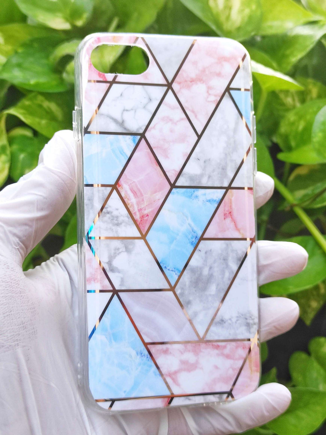 Rainbow Geometric Design Silicon Case for Apple Iphone 7/8