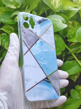 Load image into Gallery viewer, Blue Geometric Design Silicon Case for Apple Iphone 11 Pro
