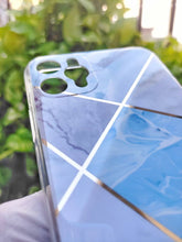 Load image into Gallery viewer, Blue Geometric Design Silicon Case for Apple Iphone 11 Pro Max
