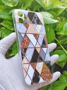 Golden Geometric Design Silicon Case for Apple Iphone 11