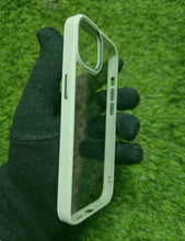 Load image into Gallery viewer, Sea Green metal lense transparent case for Apple Iphone 13 Pro
