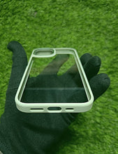 Load image into Gallery viewer, Sea Green metal lense transparent case for Apple Iphone 13 Pro Max
