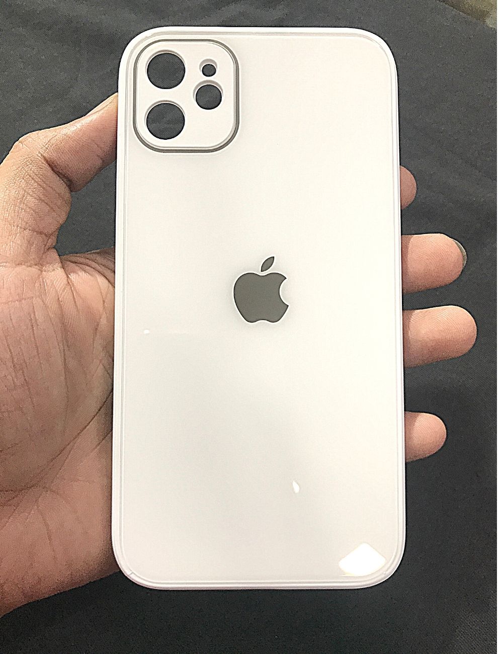 White glass camera protector premium case for Apple Iphone 11