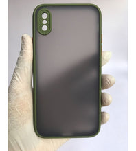 Load image into Gallery viewer, Army Green Camera Protector smoke case for Apple Iphone X/XS
