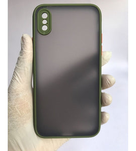 Army Green Camera Protector smoke case for Apple Iphone X/XS