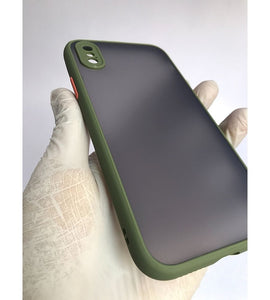 Army Green Camera Protector smoke case for Apple Iphone X/XS