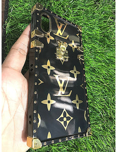 Black LV Gloss Premium case for Apple Iphone XR