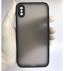 Black Camera Protector smoke case for Apple Iphone X/XS