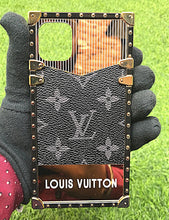 Load image into Gallery viewer, BLACK LOUIS VUITTON LEATHER case for Apple Iphone 12

