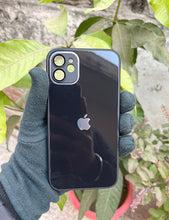 Load image into Gallery viewer, Black 9D glass camera lense premium case for Apple Iphone 12
