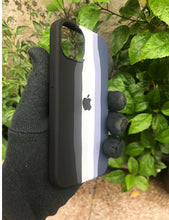 Load image into Gallery viewer, Black Rainbow Luxury silicone case for Apple Iphone 13
