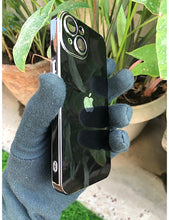 Load image into Gallery viewer, Black 6D chrome with lense silicone case for Apple Iphone 13

