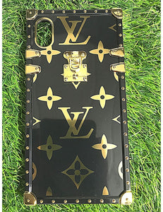 Black LV Gloss Premium case for Apple Iphone XR Caselolo