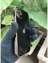 Load image into Gallery viewer, Black 6D chrome with lense silicone case for Apple Iphone 11

