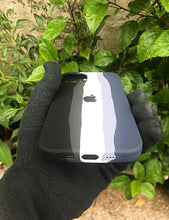 Load image into Gallery viewer, Black Rainbow Luxury silicone case for Apple Iphone 13
