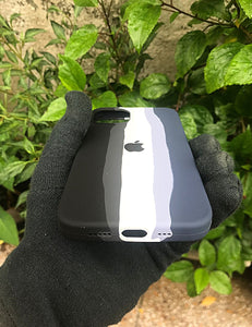 Black Rainbow Luxury silicone case for Apple Iphone 13